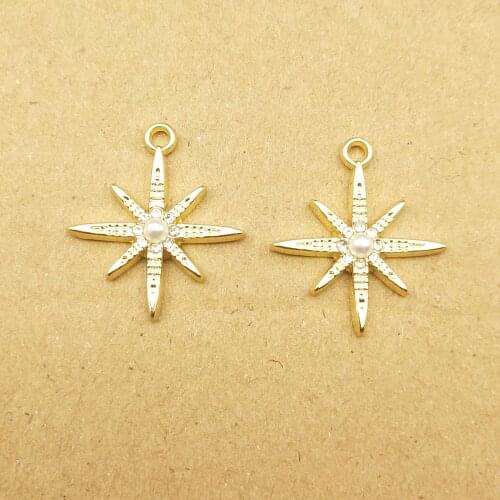 10pcs 18x20mm pearl cross charms for jewelry making and crafting cute earring pendant necklace bracelet charms