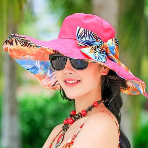 2018 New summer sun hat beach cap Korean lady large brim folding sun helmet sunscreen outdoor Beach Hat B-2261
