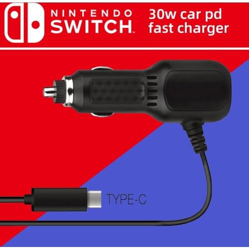 High Speed Car Charger for Nintendo Switch with Charging Cable USB-C Car Charger Car DC Charger for Nintendo Switch Lite