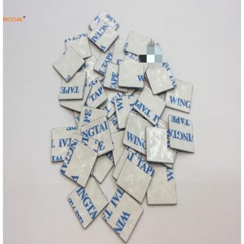 RIOOAK New 5 pcs 15*15mm Car Key Shell Sticker Logo For Peugeot Emblem Badge Aluminum DIY metal car key logo Black white color