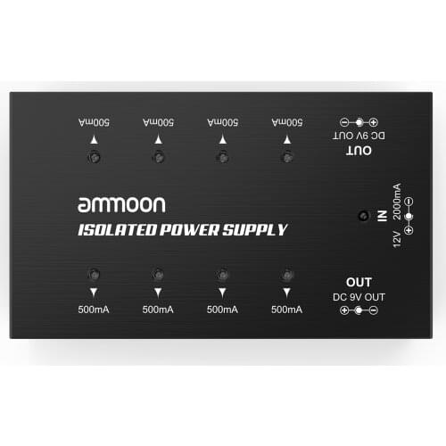 Ammoon Compact Size Guitar Effect Power Supply 8 Isolated DC Outputs for 9V/18V Guitar Effects pedal guitar accessories