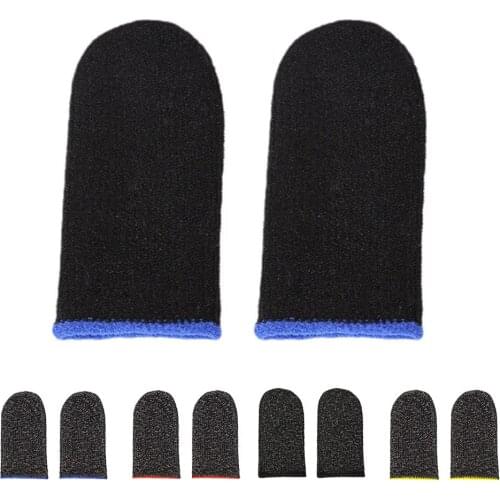 2x Breathable Game Controller Finger Cover Sweat Proof Non-Scratch Sensitive Touch Screen Gaming Thumb Sleeve for PUBG Mobile