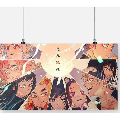 Demon Slayer Kimetsu no Yaiba Anime Characters Canvas Painting Decor Wall Art Bedroom Home Living Room Decoration Prints Poster