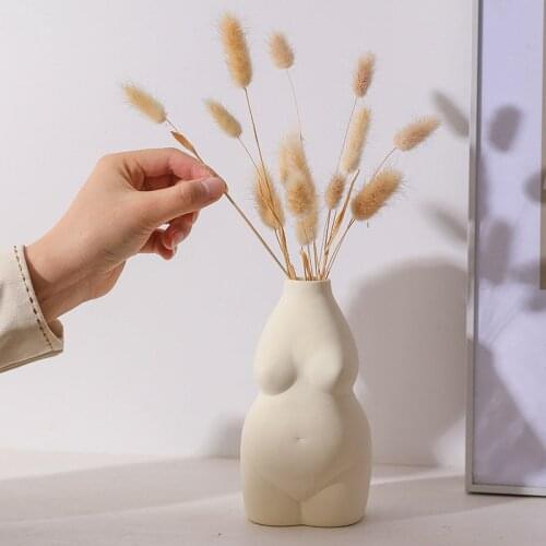 Home Decor Woman Body Art Vase Flower Arrangement Decoration Ornaments TV Cabinet Display Furnishings Ceramic Artware Crafts