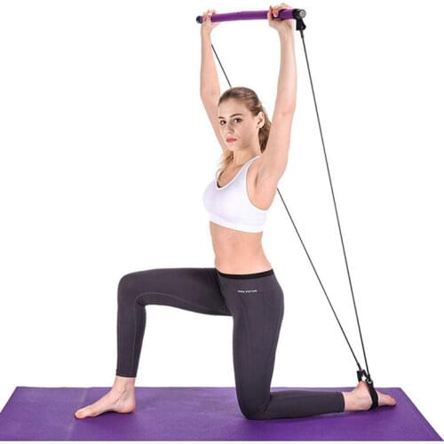 Resistance Band Yoga Elastic Pulling Rope Pilates Bar Exercise Fitness Multifunctional Chest Expander Arm Training Equipment