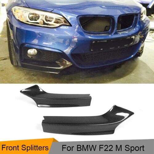 Carbon Racing Front Splitters Lips for BMW M235i M240i F22 M Sport Coupe Convertible 2014-2017