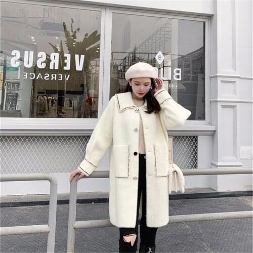 Cardigan jacket womens mink fur sweater coat women autumn winter new style loose temperament female women jacket