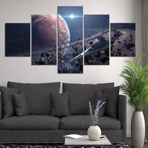Canvas Pictures Framework HD Prints Poster 5 Piece cool space Paintings Modular Home Decoration Wall Art