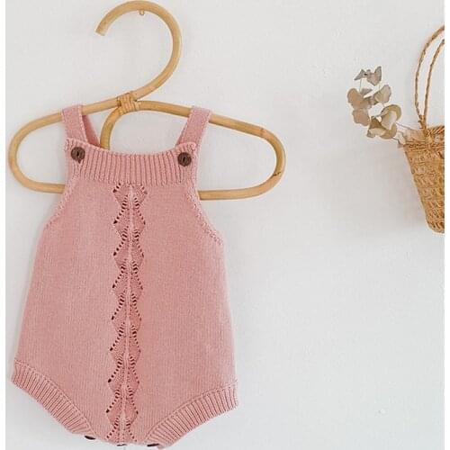 Knitted Baby Clothes Newborn Baby Pomper Sleeveless Baby Girl Romper Cotton Infant Baby Boy Romper Toddler Baby Jumpsuit Overall