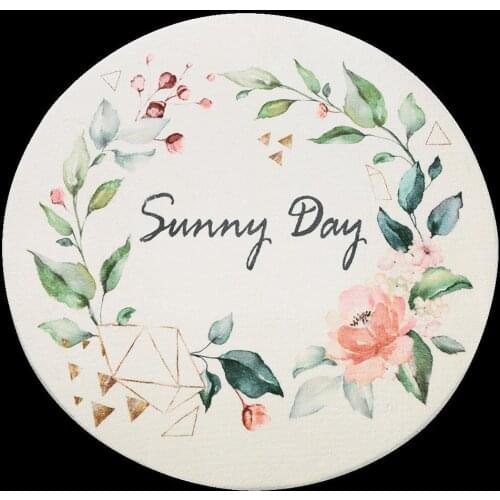 Bedroom carpet Nordic machine-washable round tea table is plush carpet girl ins dresser hanging basket computer chair mat