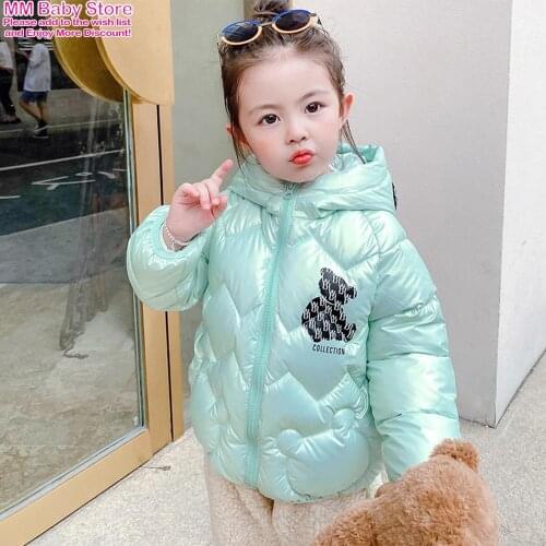 Winter Baby Boys Girls Jacket Cute Cartoon Autumn Hooded Zipper Down Jackets Birthday Party Christmas Princess Coat Kids Clothes