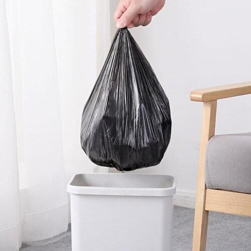 5 Rolls (100 pcs) Garbage Bag Household Large Garbage Portable Can Plastic Type Black Thickened Bag Vest W3Z4