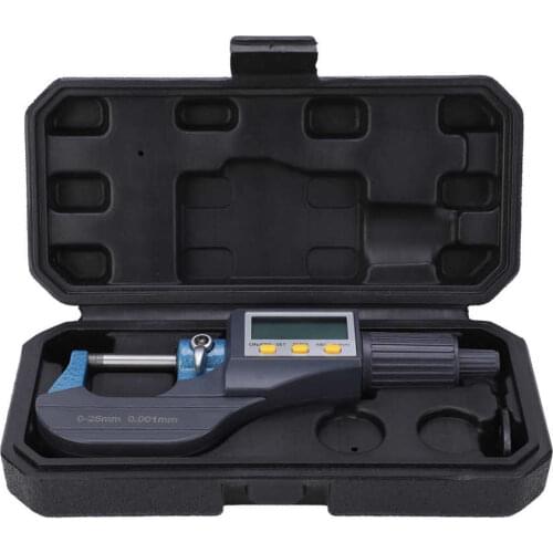 Micrometro Digital Kumpas Digital Micrometer LCD Display with Fine‑Tuning Ratchet Wall Thickness Measuring Tool Digital