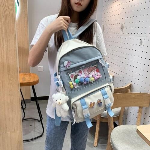 New Nylon Backpack Women Fashion Waterproof Rucksack For Teenage Girls School Bag Cute Student Backpack Female Travel Mochilas