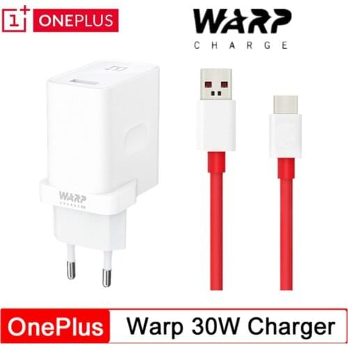 Original OnePlus 7T pro charger 30w Power Adapter One Plus 7 7 Pro EU/US Warp Charge 5V/6A 30 Charger 6A USB Type c Cable