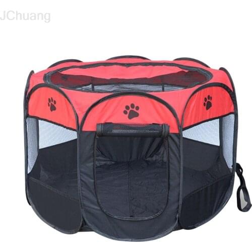 Portable Breathable Pet Cage Pet Fence Dog Kennel Folding Fence Oxford Cloth Waterproof Durable Kennel Tent