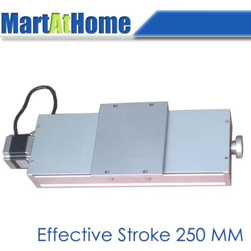 Industrial CNC Linear Ball Slide Rail Guide System Effective Stroke 250 MM with Two Rods & 1605 Ball Screws #SM617 @SD