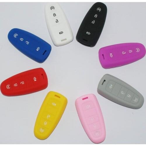 Silicone Rubber car key cover case for ford Escape,Explorer.Edge.Flex,Focus,Taurus 4button remote key