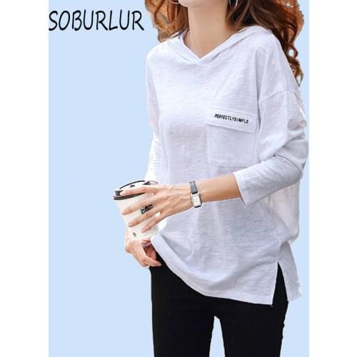 Женские футболки с капюшоном SOBURLUR China At AliExpress