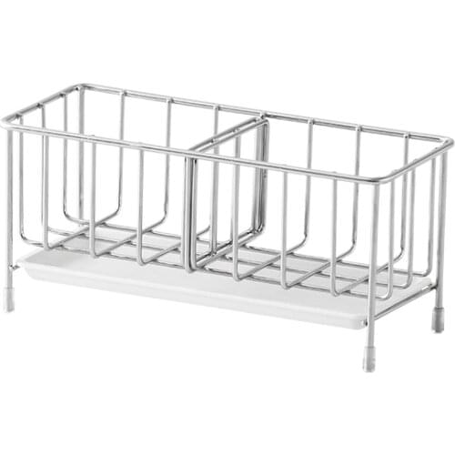 Stainless steel sponge drain storage rack kitchen sink rack countertop dishwashing cloth rack kitchen appliances LL921343