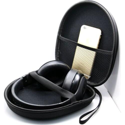Headset Carry Pouch Headphone Earphone Storage Bag Portable Case Zipper Hard Box Large Capacity 2 Colors