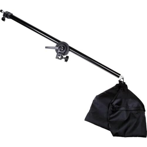 Studio Photo Telescopic Boom Arm Top Light Stand with Sandbag for Speedlite /Mini Flash Strobe /Softbox/LED Video