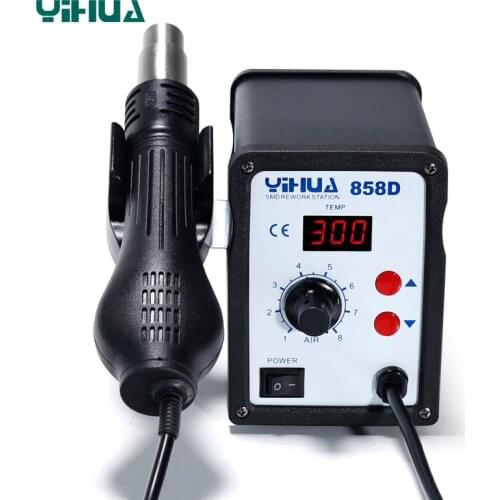 YIHUA 858D Hot Air Gun Soldering Station 650W BGA Rework Station 110V/220V Heat Gun LED digital Display Welding Station