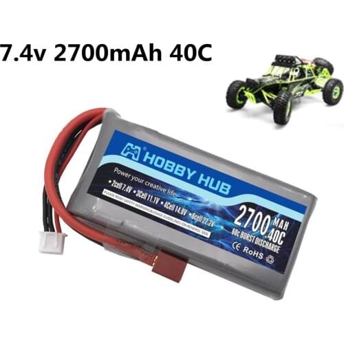 For Wltoys 12428 1/12 Rc Car Spare Part Upgrade 7.4v 2700mah 2s Battery For Wltoys 12428 12423 Remote Control Car Battery