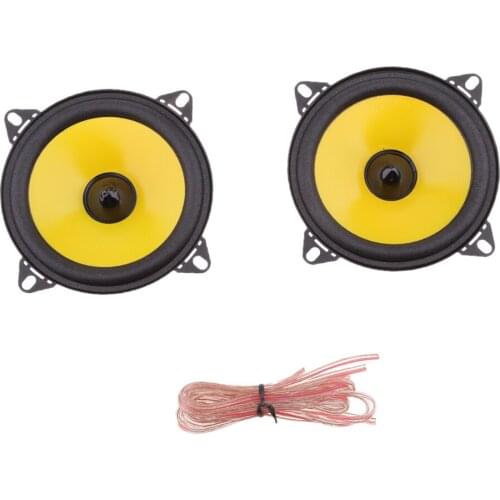 1 Pair Car Audio Tweeters Coaxial Speakers Stereo 88dB 60W Loudspeaker Subwoofer 2-Ways & Wire Universal Car Accessories