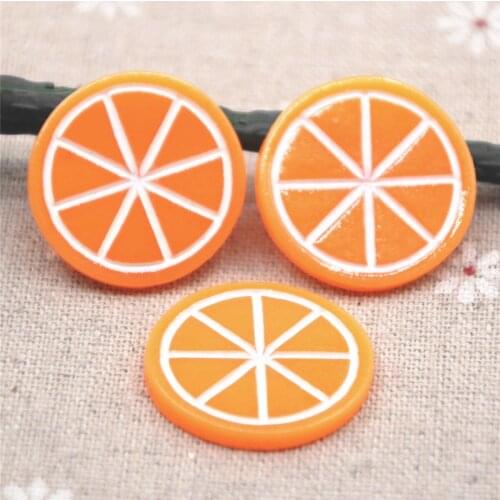 10pcs Orange fruit Resin Flat back Cabochon miniature food Art Supply Decoden Charm DIY Craft