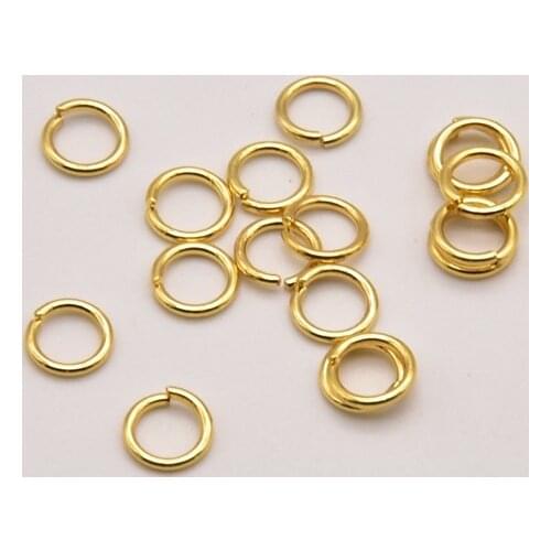 200 Pcs/Lot 5mm*0.7mm 18K Brass Gold Plated Open Ring Necklace Bracelet Connector Circle Ring Wholesale Jewelry Lots JA0316