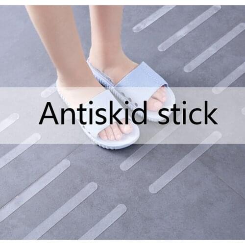 5pcs Anti Slip Strips Transparent Shower Stickers Bath Safety Strips Non Slip Strips for Bathtubs Showers Stairs Floors