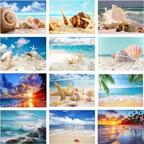 5D Diamond Painting Beach Starfish Landscape Full Diamond Mosaic Cross Stitch Embroidery Set Shell Houseware Christmas Gift