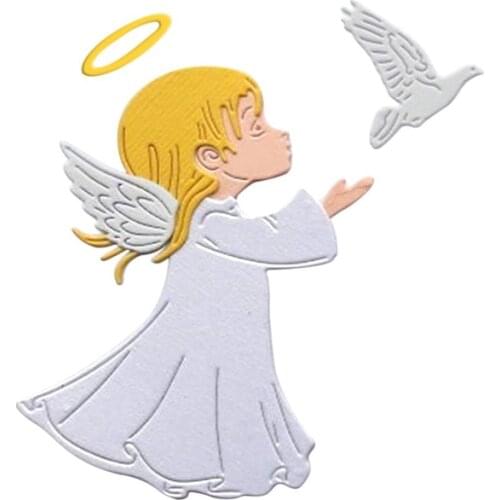 Angel Girl Metal Embossing Cutting Dies Stencils Scrapbooking Photo Album DIY Decorative Craft LUHONGPARTY