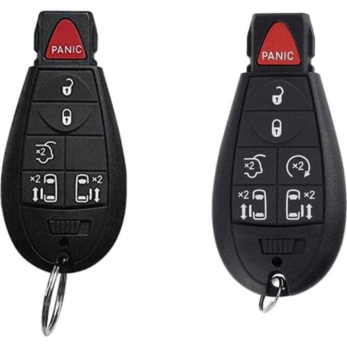 2 Pcs Car Remotes Fob for Chrysler Town Country 2008-2015 Dodge Grand Caravan 2008-2014, 6 Button Key & 7 Button Key