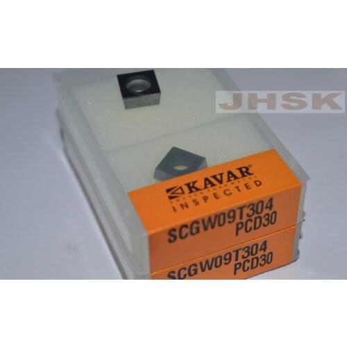 FREE SHIPPING) 2pcs SCGW09T304 PCD30 Used for Aluminum Polycrystalline diamond tools (PCD)
