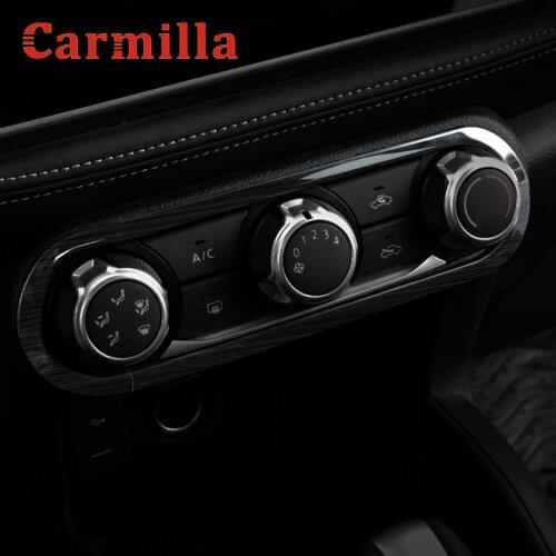 Carmilla Car Accessories for Nissan Kicks 2017-2021 Center Control Console Switch Button Cover Trim Frame Panel Stainless Steel