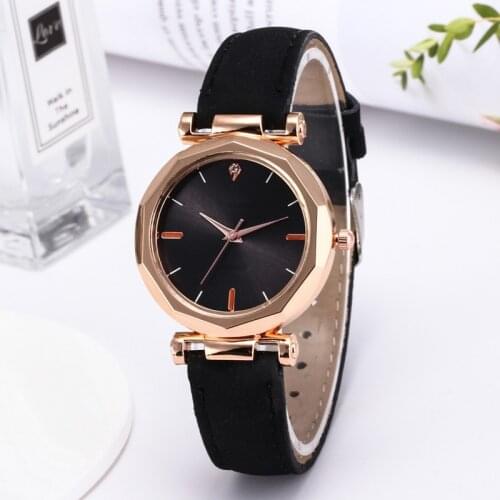 Hot Fast Fashion Women Leather Casual Watch Luxury Analog Quartz Crystal Wristwatch Quartz Wrist Watches Women Valentine Giift
