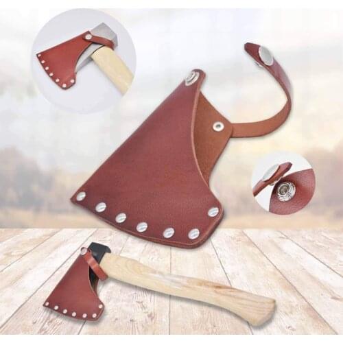 Axe Head Cover Hatchet Head Sheath Holster Leather Axe Case Camping Blade Cover Protector NOT INCLUDING AXE Camping Accessories