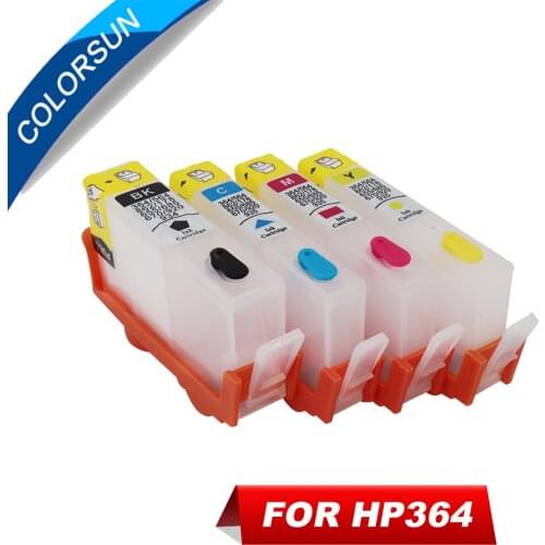 Colorsun 4PCS For HP364 ink Printer Ink Cartridges for HP 364 XL for hp Photosmart 5510 6510 B209a C510a printer cartridge