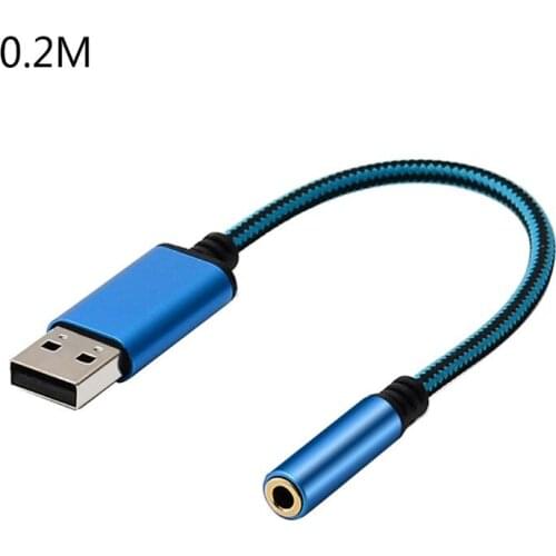 YYDS 0.2m/1m 2In1 USB to 3.5mm Cable USB Computer AUX Headphone Adapter Cable Converter for App-le Be-ats Earphones