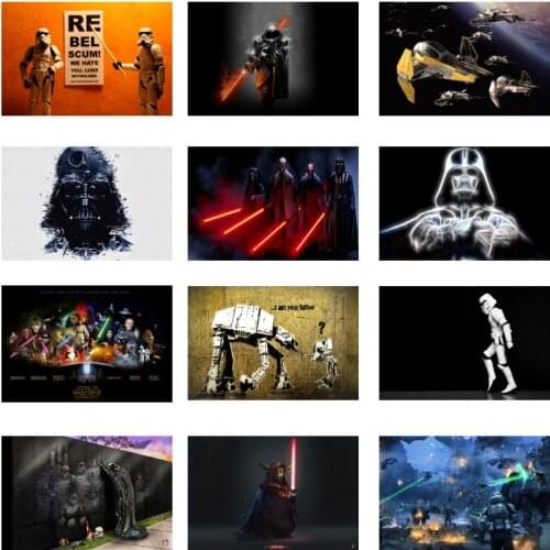 5D Diamond Painting Star Wars Poster Darth Vader Master Yoda Character Hero Movie Artist Home Decor Childrens Room Decoration