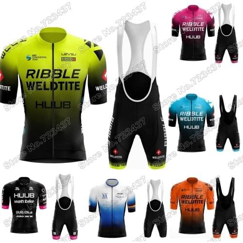 2021 Team Ribble Weldtite Cycling jersey Set Summer Cycling Clothing Men Race Road Bike Suit Bicycle Tops Bib Shorts MTB Maillot