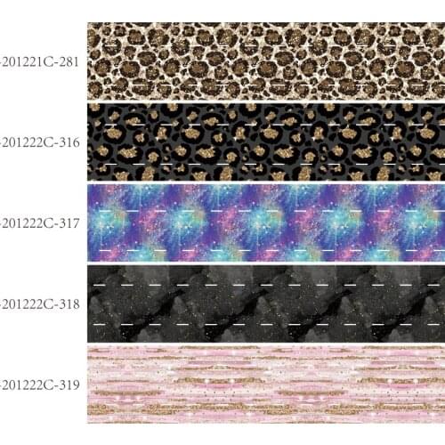 50 yards/lot) 100% polyester 22mm 25mm 38mm leopard printed grosgrain ribbon