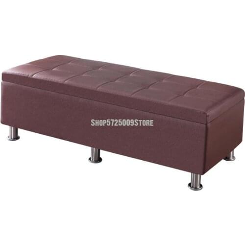 Clothing store rectangular sofa shoe changing stool shoe cabinet bed end storage stool can sit storage locker room fitting room