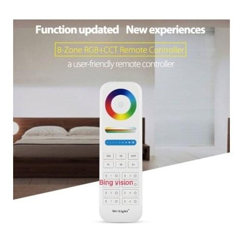 Mi.Light FUT089 2.4GHz Remote Control 8 Zones Control RGB+CCT Controller work with LS2 or Milight RGB+CCT Floodlight