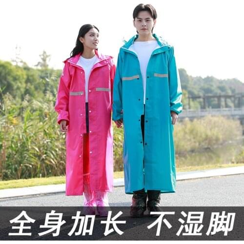 Fashion Outdoor Hiking Raincoat Women Jacket Rainwear Female Long Systemic Waterproof One-Piece Elongated Single Raincoat Adults