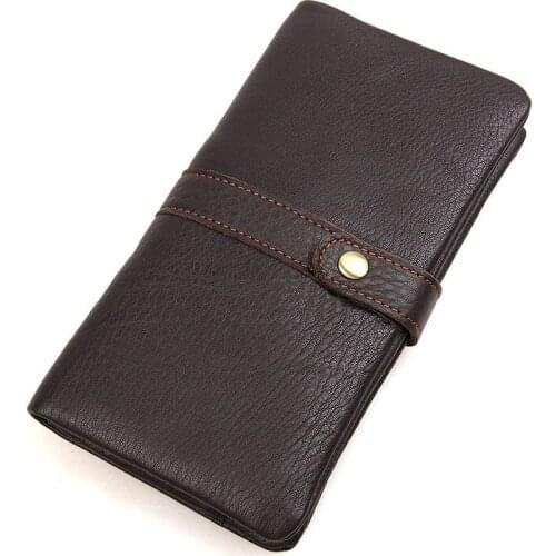 Men Standard Organizer Wallets Genuine Leather 2021 New Male Business Clutches Long Money Clips Card Holders Wallet Bag