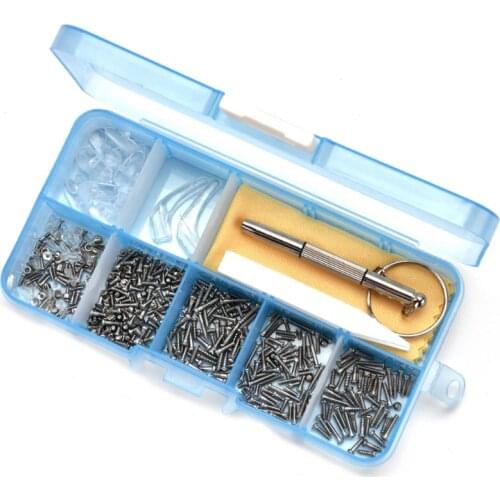 Glasses Sunglasses Eye Glass Repair Kit Screws Nuts Pads Optical Repair Tool Set NEW