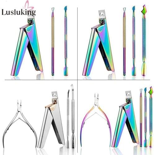False Nails Tips Edge Cutter Trimmer Clipper Stainless Steel UV Gel Polish Dead Skin Remover Nipper Manicure Tool